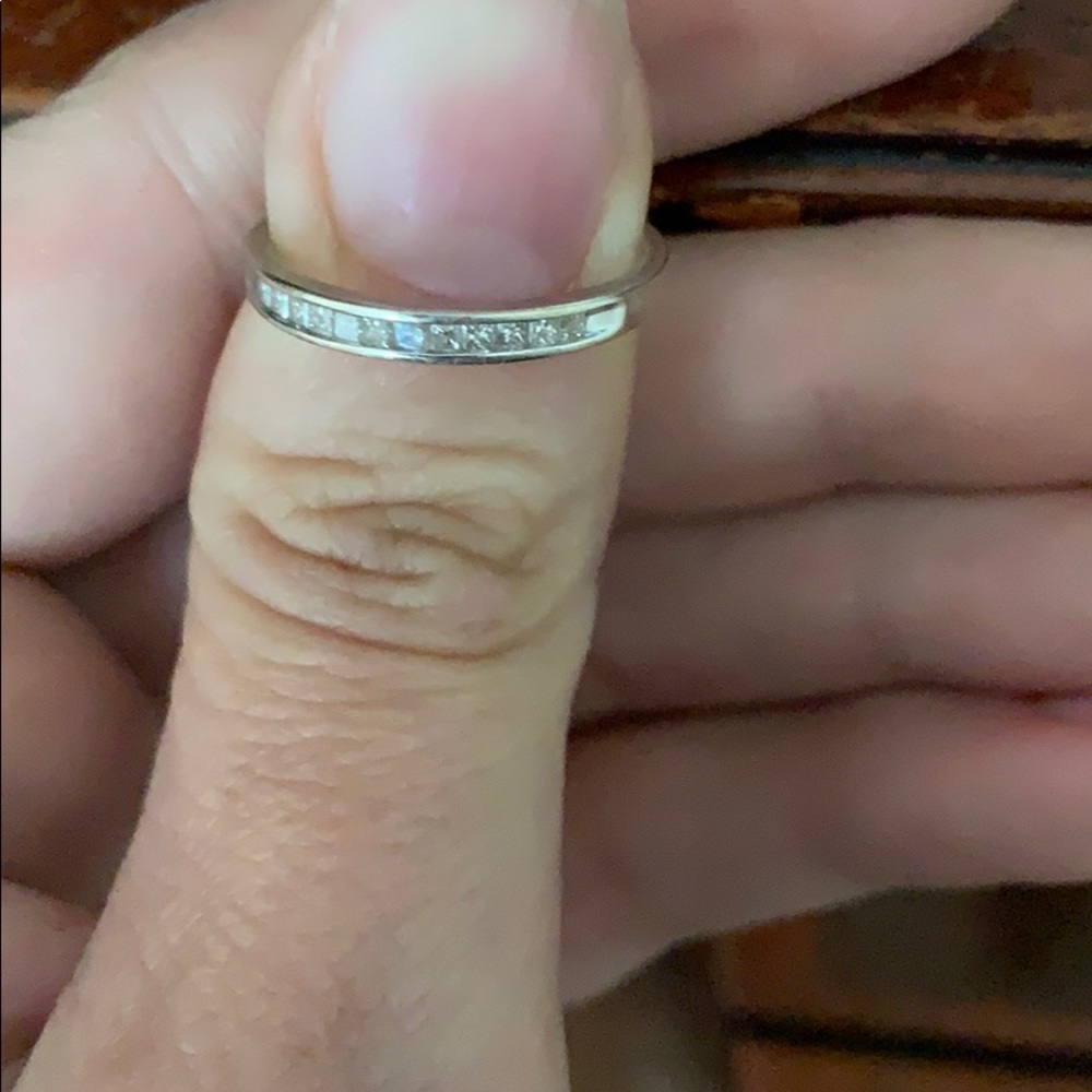 Sold on other platform. Stackable diamond ring.